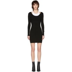 Alexander Wang t Black and White Bi-Layer Bodycon Dress